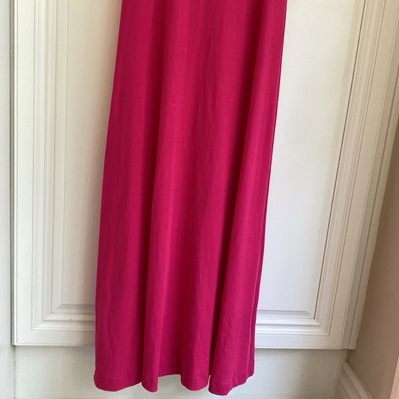 Rosetta Getty Cropped Sleeve U-Neck T-Shirt Dress, Magenta, size M - Picture 7 of 10